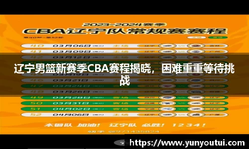辽宁男篮新赛季CBA赛程揭晓，困难重重等待挑战