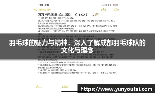 羽毛球的魅力与精神：深入了解成都羽毛球队的文化与理念